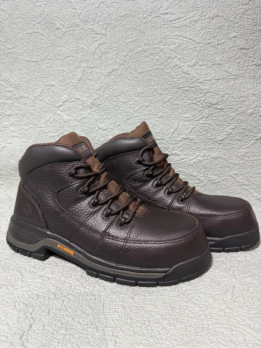 Wolverine Men's Brown Leather Work Boots Size 7 Men’s